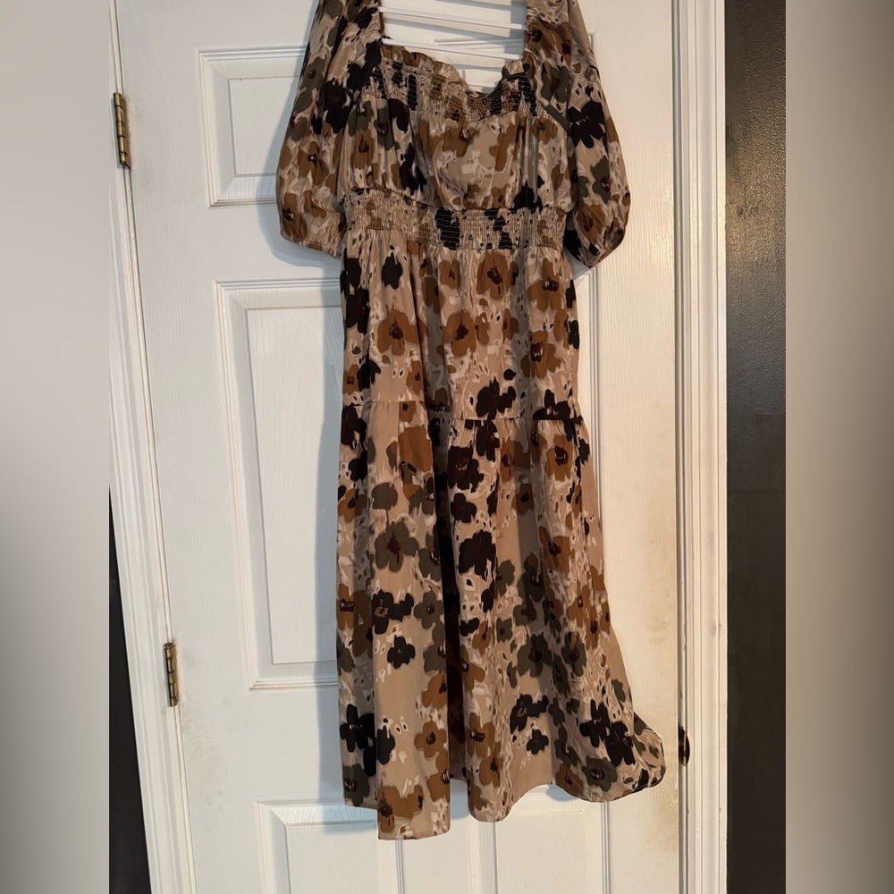 Bohme Smocked Tiered Midi Dress